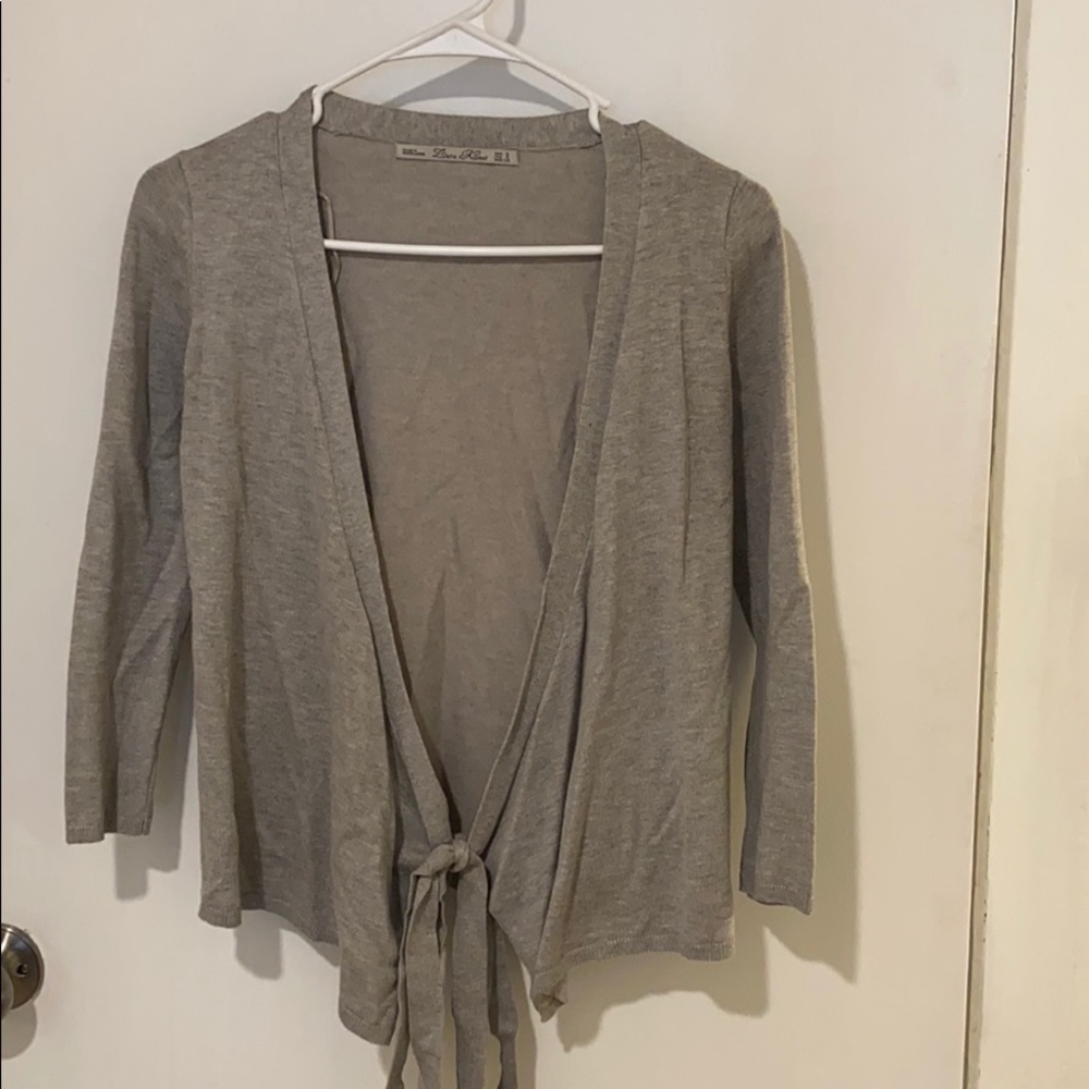 Zara cropped wrap sweater